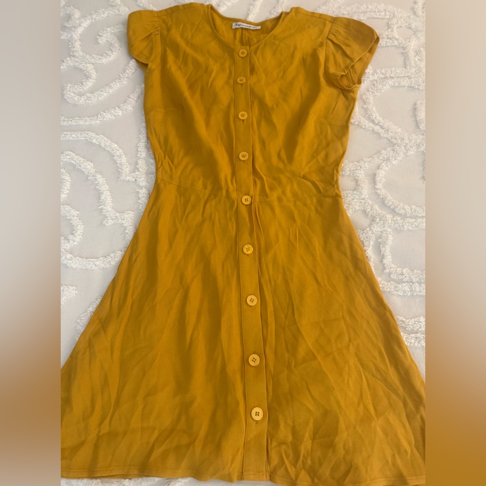 Reformation Golden Yellow Dress